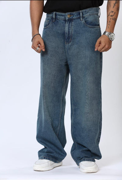 Denim Pant Vintage Wash Dark Blue
