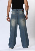 Denim Pant Knee Torned Wash Light Blue - Image 3